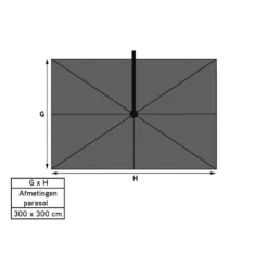 Nesling Coolfit Zweefparasol 3,0 X 3,0m, Gebroken Wit -Exporteren Tuin Verge Winkel 1000096432 0102