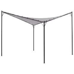 Beliani Tuinpaviljoen AVENTINE - Grijs Polyester, Staal