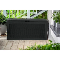 Keter Samoa Opbergbox - 270 L - 117x45x57 Cm - Grafiet -Exporteren Tuin Verge Winkel 1214529746 0103