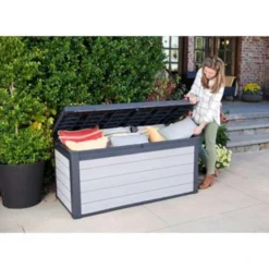 Keter Denali Opbergbox 570L - Antraciet - 152x73x70 Cm -Exporteren Tuin Verge Winkel 1328267973 0102