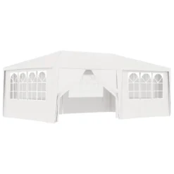 VidaXL Partytent Met Zijwanden Professioneel 90 G/m² 4x6 M Wit