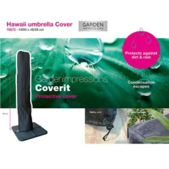 Garden Impressions Parasol Ø3,5 M D. Grijs/d. Grijs Met Voet En Hoes -Exporteren Tuin Verge Winkel 1602215040 0103