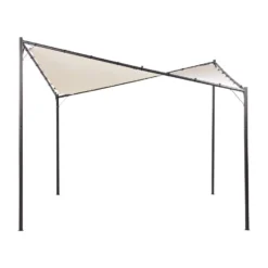 Beliani Tuinpaviljoen AVENTINE - Beige Polyester, Staal -Exporteren Tuin Verge Winkel 1879a238b5c94cfcae6d074885f81076