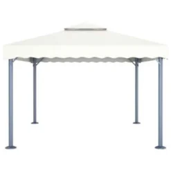 VidaXL Prieel 400x300 Cm Aluminium Crème -Exporteren Tuin Verge Winkel 18a8f37d596748ebbe7fd97dcb6f0530