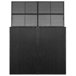 VidaXL Containerberging Dubbel 153x78x120 Cm Poly Rattan Zwart -Exporteren Tuin Verge Winkel 1fdd3532c492493f97ba423bf2217170
