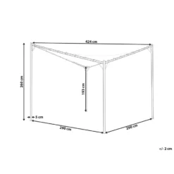 Beliani Tuinpaviljoen AVENTINE - Beige Polyester, Staal -Exporteren Tuin Verge Winkel 21cfd5a92fee4aa580c79b16e4b499cb
