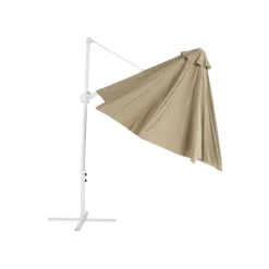 Beliani Cantilever Parasol SAVONA II - Beige Polyester -Exporteren Tuin Verge Winkel 2b58608a588249ec969d675177a55ae2