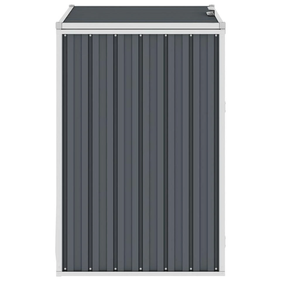 VidaXL Afvalbakberging 72x81x121 Cm Staal Grijs 3 VidaXL Afvalbakberging 72x81x121 Cm Staal Grijs - Afbeelding 3