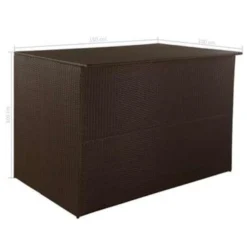 VidaXL Tuinbox 150x100x100 Cm Poly Rattan Bruin -Exporteren Tuin Verge Winkel 40ca7f904c00451fbd8926f7644c4a7f