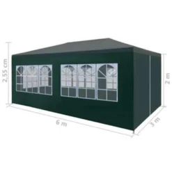 VidaXL Partytent 3x6 M Groen -Exporteren Tuin Verge Winkel 45f5977088804c66ab843fcf98dd5ad1
