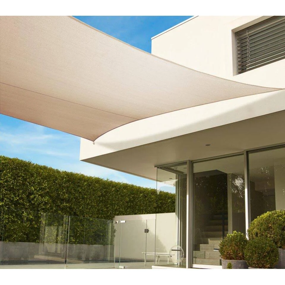 Coolaroo Schaduwdoek Rechthoek 5x3m Zand 2 Coolaroo Schaduwdoek Rechthoek 5x3m Zand - Afbeelding 2