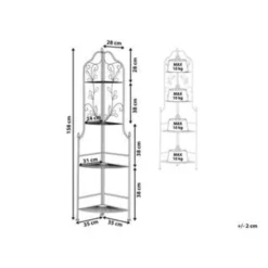 Beliani Badkamer Plank SIDERNO - Zwart Ijzer -Exporteren Tuin Verge Winkel 4ca4ce8ac3384197a64416959ac101b9