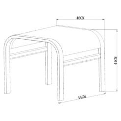 Le Sud Voetenbankje Cannes - Mat Grijs -Exporteren Tuin Verge Winkel 50155486 9100