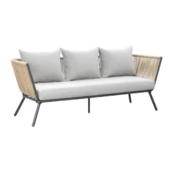 Loungebank Almeria - Naturel/antraciet - 75x200x75 Cm
