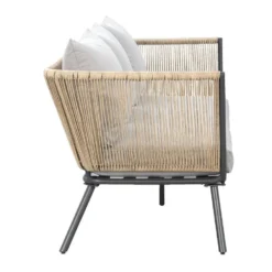 Loungebank Almeria - Naturel/antraciet - 75x200x75 Cm -Exporteren Tuin Verge Winkel 50205071 8000