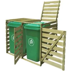 VidaXL Containerberging Dubbel 240 L Geïmpregneerd Hout -Exporteren Tuin Verge Winkel 50a828edf69941779f575eded89f69e0