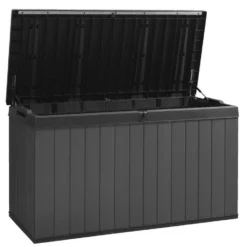 Keter - Opbergbox Darwin - 380 Liter - Antraciet - 54,5x142,5x65,3 Cm -Exporteren Tuin Verge Winkel 52101018 0301