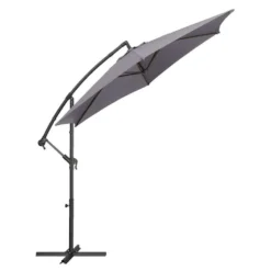 Le Sud Zweefparasol Brava - Antraciet - Ø300 Cm -Exporteren Tuin Verge Winkel 52304575 0610