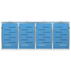 VidaXL Containerberging Vierdubbel 276,5x77,5x115,5 Cm Roestvrij Staal -Exporteren Tuin Verge Winkel 57b91583a52745b7a75baf4694d03606
