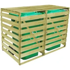VidaXL Containerberging Dubbel 240 L Geïmpregneerd Hout -Exporteren Tuin Verge Winkel 5b3ed7aa547d4739a766b45a6649cb6d