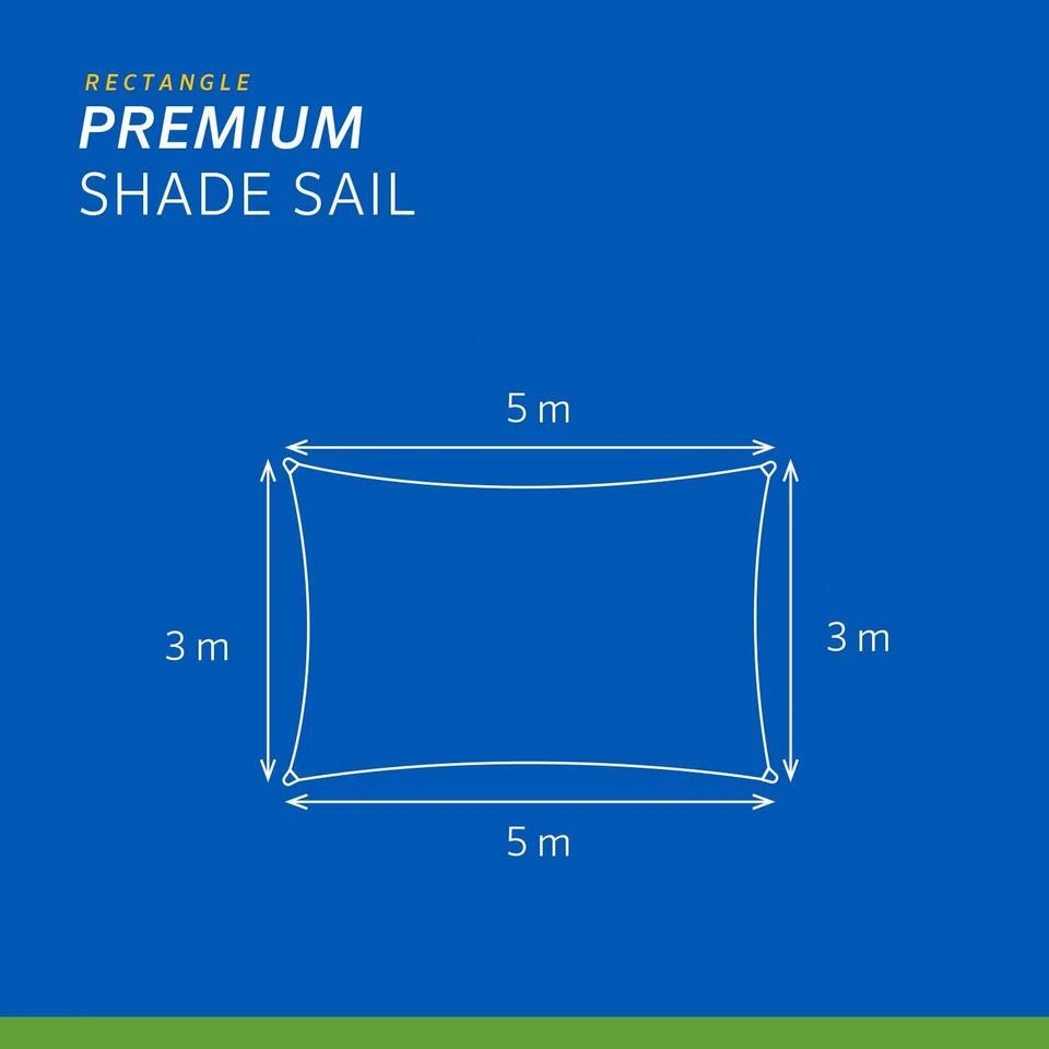 Coolaroo Schaduwdoek Rechthoek 5x3m Zand 4 Coolaroo Schaduwdoek Rechthoek 5x3m Zand - Afbeelding 4