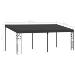 VidaXL Wandprieel 6x3x2,5 M Antraciet -Exporteren Tuin Verge Winkel 756196d2a6e840d0be61632935e47a3f