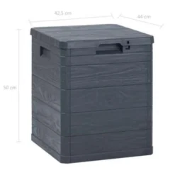 VidaXL Opbergbox 90 L Antraciet -Exporteren Tuin Verge Winkel 7932e32c9e814de3a937d8e88364ec67