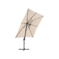 Beliani Cantilever Parasol MONZA II - Beige Polyester -Exporteren Tuin Verge Winkel 819bead96d6842478bbdb5a7b7b0592e