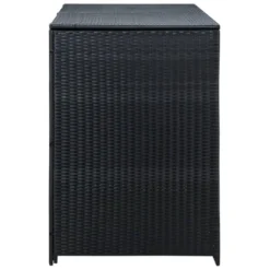 VidaXL Containerberging Dubbel 148x80x111 Cm Poly Rattan Zwart -Exporteren Tuin Verge Winkel 8b1b7ce70b0741d0a949e2e076c32eca
