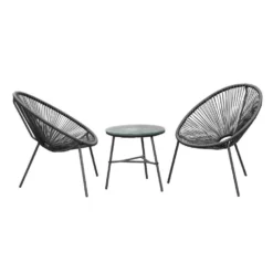 Balkonset Formentera 3-delig - Antraciet