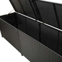 VidaXL Tuinbox 200x50x60 Cm Poly Rattan Zwart -Exporteren Tuin Verge Winkel a020ba56d65d4c4da9eb22a04b3593d3