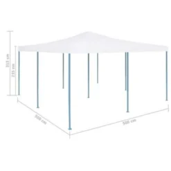 VidaXL Prieel Inklapbaar 5x5 M Wit -Exporteren Tuin Verge Winkel b0ad4ce9eb1b4db2940cb776109efc24