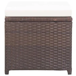 VidaXL Tuinkrukken 2 St Met Kussens Poly Rattan Bruin -Exporteren Tuin Verge Winkel b54e593c68bd4bf78604c6977f847d48