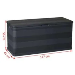 VidaXL Tuinbox 117x45x56 Cm Zwart -Exporteren Tuin Verge Winkel b8ed5e66cd6147c0b4899356adbb7be0