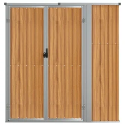 VidaXL Tuinschuur 161x89x161 Cm Gegalvaniseerd Staal Bruin -Exporteren Tuin Verge Winkel be1db09d7f6f48eda7784bc7bd0741f5