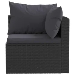 VidaXL 2-delige Loungeset Met Kussens Poly Rattan Zwart -Exporteren Tuin Verge Winkel c64a8f5135f04cb3a4824435a94bccd5