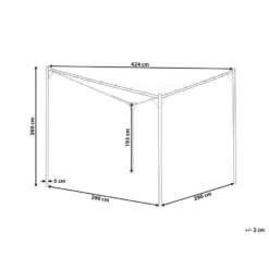 Beliani Tuinpaviljoen AVENTINE - Grijs Polyester, Staal -Exporteren Tuin Verge Winkel c6baa46e154b4c26a8809d57ea7ebeb2