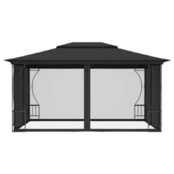 VidaXL Prieel Met Netten 300x400x265 Cm Antracietkleurig -Exporteren Tuin Verge Winkel cabaf567405c4ce48df1b068ec0fe771