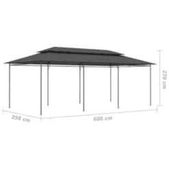 VidaXL Prieel 600x298x270 Cm Antraciet -Exporteren Tuin Verge Winkel d3b815bc1e73480db847c2b2f562db89