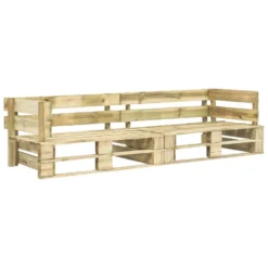 VidaXL 2-delige Loungeset Pallet Met Grijze Kussens Grenenhout -Exporteren Tuin Verge Winkel d3bb565a01cd42dfb669175428bd7883