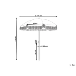 Beliani Marktscherm MONDELLO - Zwart Polyester -Exporteren Tuin Verge Winkel dff05a737fc0474db99faa4fe261b43f 2