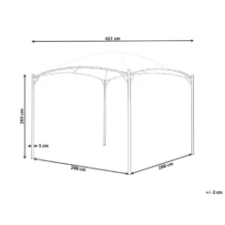 Beliani Tuinpaviljoen VOMERO - Grijs Polyester, Staal 6 Beliani Tuinpaviljoen VOMERO - Grijs Polyester, Staal -Exporteren Tuin Verge Winkel e1ef53051cf34c8fa69f2b2bf859cc70
