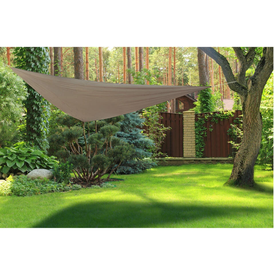 Hesperide Schaduwdoek Curacao - Driehoekig - Taupe - 3x3m 2 Hesperide Schaduwdoek Curacao - Driehoekig - Taupe - 3x3m - Afbeelding 2