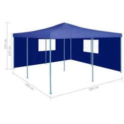 VidaXL Prieel Inklapbaar Met 2 Zijwanden 5x5 M Blauw -Exporteren Tuin Verge Winkel eec69de84e334c639bfa5861cfb49cdc