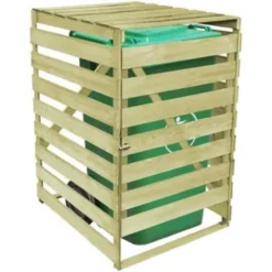 VidaXL Containerberging Enkel 240 L Geïmpregneerd Hout -Exporteren Tuin Verge Winkel efd8fa165c734f57afa219f31de46015
