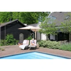 PimXL Luxe 8-ribs Parasol - Ø300cm - Ecru -Exporteren Tuin Verge Winkel f9fba71377a64b3eb9cf397ee07a7121