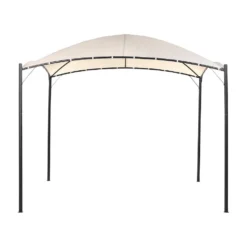Beliani Tuinpaviljoen VOMERO - Beige Polyester, Staal -Exporteren Tuin Verge Winkel fe7868abbb8c4c91ae9867839d20571b