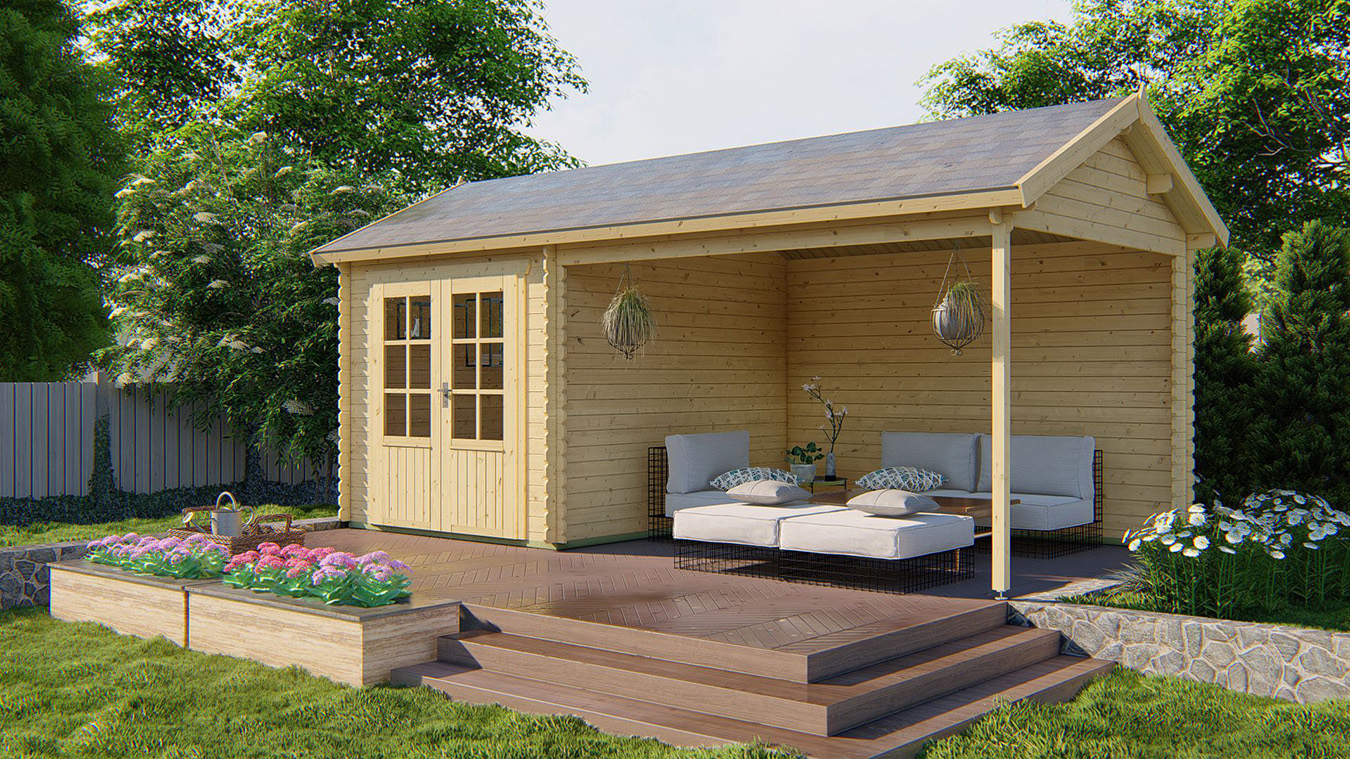 Exporteren Tuin Verge Winkel -Exporteren Tuin Verge Winkel Tuinhuis met overkapping